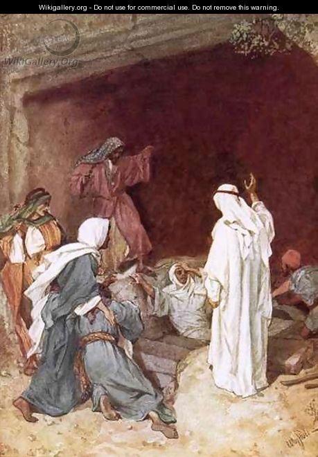 Jesus raising Lazarus from the dead